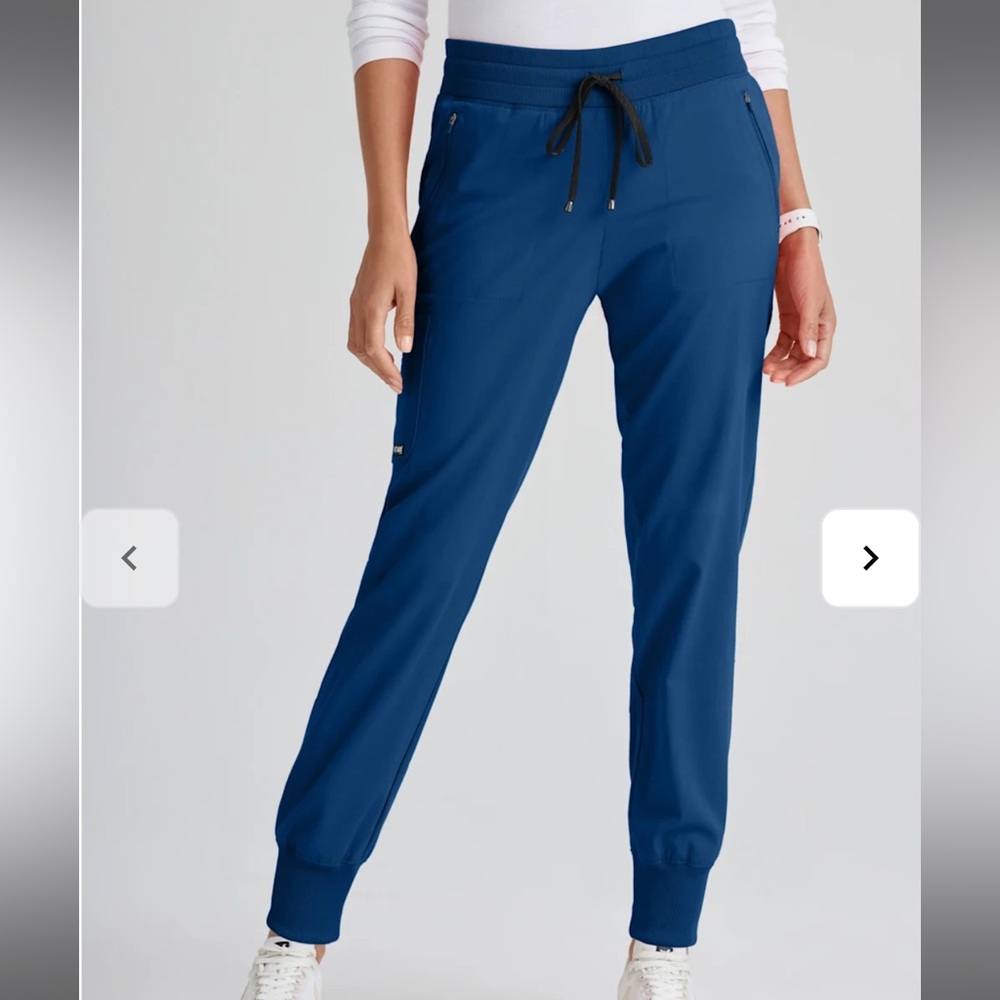 Grey’s Anatomy Spandex Stretch Women’s Jogger Scrub Pants - Indigo (Navy Blue)